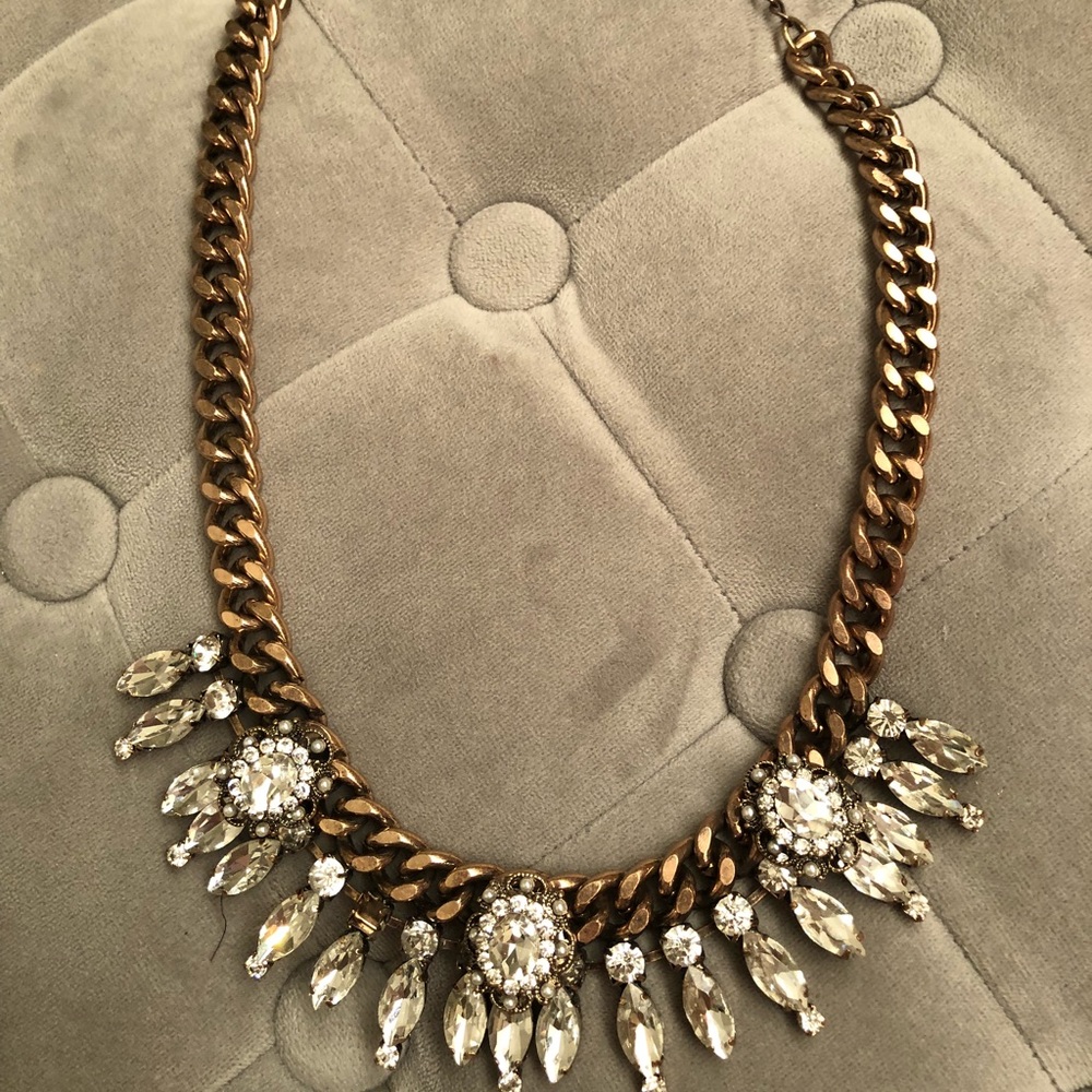 Rhinestone Bib Necklace